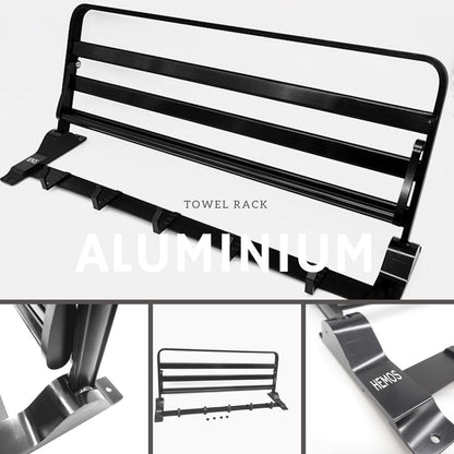 HEMOS ALUMINIUM  BATHROOM ACCESSORIES FITTINGS TOWEL RACK HM-81109 (MATT BLACK, SILVER)
