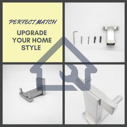 HEMOS STAINLESS STEEL SUS 304  BATHROOM ACCESSORIES FITTINGS TOWEL HOOK HM-82800 (MATT BLACK,SILVER)