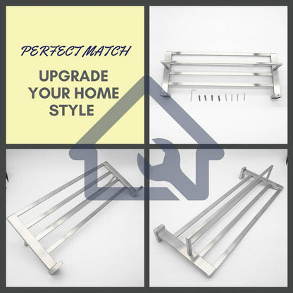 HEMOS STAINLESS STEEL SUS 304  BATHROOM ACCESSORIES FITTINGS TOWEL RACK HM-82809 (MATT BLACK)