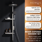 HEMOS BATHROOM FAUCET 4 MODE BRASS MIXER EXPOSED GREY SHOWER SETS SET MANDIAN HM-19095-MG