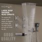 HEMOS BATHROOM BRASS 4 MODE CONCEALED MIXER SHOWER SETS WITH DIGITAL DISPLAY MATT GRAY SET MANDIAN HM-19101-MG