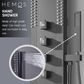 HEMOS BATHROOM FAUCET 4 MODE BRASS FITTING WITH STEEL CASING MIXER EXPOSED SHOWER SETS HM-19091-MG