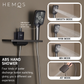 HEMOS BATHROOM BRASS 4 MODE CONCEALED MIXER SHOWER SETS WITH DIGITAL DISPLAY MATT GRAY SET MANDIAN HM-19101-MG