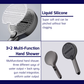 HEMOS BATHROOM FAUCET 4 MODE BRASS MIXER EXPOSED GREY SHOWER SETS SET MANDIAN HM-19095-MG