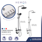 HEMOS BATHROOM FAUCET 4 MODE STAINLESS STEEL 304 MIXER EXPOSED MATT SILVER & GRAY SHOWER SETS HM-19093