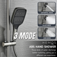 HEMOS BATHROOM FAUCET 3 MODE BRASS BODY WITH ABS CASING MIXER RAIN SHOWER SETS MATT GRAY SET MANDIAN HM-19115-MG