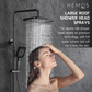 HEMOS BATHROOM FAUCET 3 MODE SUS304 STEEL WITH BRASS CARTRIDGE MIXER RAIN SHOWER SETS SET MANDIAN HM-19116-MB,MG