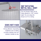 HEMOS BATHROOM FAUCET 4 MODE STAINLESS STEEL 304 MIXER EXPOSED MATT SILVER & GRAY SHOWER SETS HM-19093