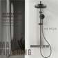 HEMOS BATHROOM FAUCET 3 MODE BRASS MIXER RAIN SHOWER SETS MATT GRAY SET MANDIAN HM-19086-MG
