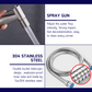 HEMOS BATHROOM FAUCET 4 MODE STAINLESS STEEL 304 MIXER EXPOSED MATT SILVER & GRAY SHOWER SETS HM-19093
