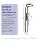 HEMOS BATHROOM FAUCET 4 MODE BRASS FITTING WITH STEEL CASING MIXER EXPOSED SHOWER SETS HM-19091-MG