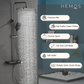 HEMOS BATHROOM FAUCET 3 MODE BRASS BODY WITH ABS CASING MIXER RAIN SHOWER SETS MATT GRAY SET MANDIAN HM-19115-MG