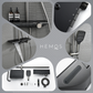 HEMOS BATHROOM FAUCET 3 MODE BRASS BODY WITH ABS CASING MIXER RAIN SHOWER SETS MATT GRAY SET MANDIAN HM-19115-MG