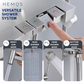 HEMOS BATHROOM FAUCET 4 MODE STAINLESS STEEL 304 MIXER EXPOSED MATT SILVER & GRAY SHOWER SETS HM-19093