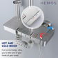 HEMOS BATHROOM FAUCET 4 MODE STAINLESS STEEL 304 MIXER EXPOSED MATT SILVER & GRAY SHOWER SETS HM-19093