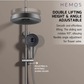 HEMOS BATHROOM FAUCET 3 MODE BRASS MIXER RAIN SHOWER SETS MATT GRAY SET MANDIAN HM-19086-MG