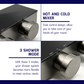 HEMOS BATHROOM FAUCET 3 MODE BRASS MIXER RAIN SHOWER SETS MATT GRAY SET MANDIAN HM-19086-MG