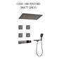 HEMOS BATHROOM BRASS 4 MODE CONCEALED MIXER SHOWER SETS WITH DIGITAL DISPLAY MATT GRAY SET MANDIAN HM-19101-MG