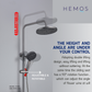 HEMOS BATHROOM FAUCET 4 MODE STAINLESS STEEL 304 MIXER EXPOSED MATT SILVER & GRAY SHOWER SETS HM-19093