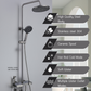 HEMOS BATHROOM FAUCET 4 MODE STAINLESS STEEL 304 MIXER EXPOSED MATT SILVER & GRAY SHOWER SETS HM-19093