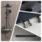 HEMOS BATHROOM FAUCET 3 MODE BRASS MIXER RAIN SHOWER SETS MATT GRAY SET MANDIAN HM-19086-MG