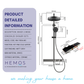 HEMOS BATHROOM FAUCET 3 MODE BRASS MIXER RAIN SHOWER SETS MATT GRAY SET MANDIAN HM-19086-MG