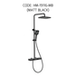 HEMOS BATHROOM FAUCET 3 MODE SUS304 STEEL WITH BRASS CARTRIDGE MIXER RAIN SHOWER SETS SET MANDIAN HM-19116-MB,MG