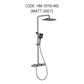 HEMOS BATHROOM FAUCET 3 MODE SUS304 STEEL WITH BRASS CARTRIDGE MIXER RAIN SHOWER SETS SET MANDIAN HM-19116-MB,MG