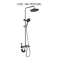 HEMOS BATHROOM FAUCET 4 MODE STAINLESS STEEL 304 MIXER EXPOSED MATT SILVER & GRAY SHOWER SETS HM-19093