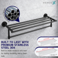 HEMOS BATHROOM FITTING SUS304 ACCESSORIES TOWEL RACK PAPER HOLDER MATT BLACK 87SERIES