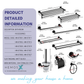 HEMOS BATHROOM FITTING SUS304 ACCESSORIES TOWEL RACK PAPER HOLDER MATT BLACK 87SERIES