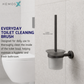 HEMOS BATHROOM FITTING SUS304 ACCESSORIES TOWEL RACK PAPER HOLDER MATT GREY 87SERIES