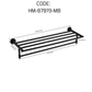 HEMOS BATHROOM FITTING SUS304 ACCESSORIES TOWEL RACK PAPER HOLDER MATT BLACK 87SERIES