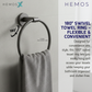 HEMOS BATHROOM FITTING SUS304 ACCESSORIES TOWEL RACK PAPER HOLDER MATT GREY 87SERIES