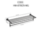 HEMOS BATHROOM FITTING SUS304 ACCESSORIES TOWEL RACK PAPER HOLDER MATT GREY 87SERIES