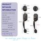 HEMOS 60-70MM DOUBLE ENTRANCE MAIN DOOR HANDLESET LOCK TOMBOL PINTU DEPAN HM-5102-MS,MB,MG