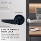 HEMOS 60-70MM TUBULAR LEVEL DOOR LOCK KUNCI TOMBOL PINTU RUMAH SILVER BLACK HM-5211