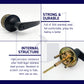 HEMOS 60-70MM TUBULAR LEVEL DOOR LOCK KUNCI TOMBOL PINTU RUMAH SILVER BLACK HM-5211