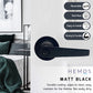 HEMOS 60-70MM TUBULAR LEVEL DOOR LOCK KUNCI TOMBOL PINTU RUMAH SILVER BLACK HM-5211