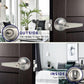 HEMOS 60-70MM TUBULAR LEVEL DOOR LOCK KUNCI TOMBOL PINTU RUMAH SILVER BLACK HM-5211