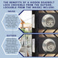HEMOS 60-70MM SECURITY DOUBLE KEY DEADBOLT HOUSE FOR GRILL DOOR LOCK HM-5402-MS,MB,MG
