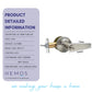 HEMOS 60-70MM TUBULAR LEVEL DOOR LOCK KUNCI TOMBOL PINTU RUMAH SILVER BLACK HM-5211