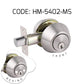 HEMOS 60-70MM SECURITY DOUBLE KEY DEADBOLT HOUSE FOR GRILL DOOR LOCK HM-5402-MS,MB,MG