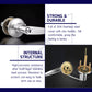 HEMOS 60-70MM TUBULAR LEVEL DOOR LOCK KUNCI TOMBOL PINTU RUMAH SILVER BLACK HM-5206-MS,MB