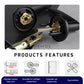 HEMOS 60-70MM TUBULAR LEVEL DOOR LOCK KUNCI TOMBOL PINTU RUMAH SILVER BLACK HM-5206-MS,MB