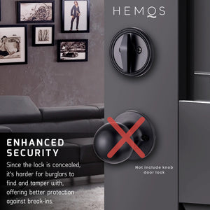HEMOS 60-70MM ONE-SIDED SECURITY SINGLE THUMBTUM DEADBOLT HOUSE DOOR LOCK HM-5403-MS,MB,MG