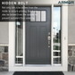 GRIPSET ENTRANCE MAIN DOOR HANDLE LOCK TOMBOL PINTU 60-70MM DOUBLE HANDLESET MATT GREY ATH-100