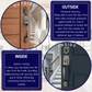 GRIPSET ENTRANCE MAIN DOOR HANDLE LOCK TOMBOL PINTU 60-70MM DOUBLE HANDLESET MATT GREY ATH-100