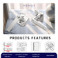 HEMOS 60-70MM TUBULAR LEVEL DOOR LOCK KUNCI TOMBOL PINTU RUMAH SILVER BLACK HM-5205