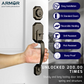 GRIPSET ENTRANCE MAIN DOOR HANDLE LOCK TOMBOL PINTU 60-70MM DOUBLE HANDLESET MATT GREY ATH-100